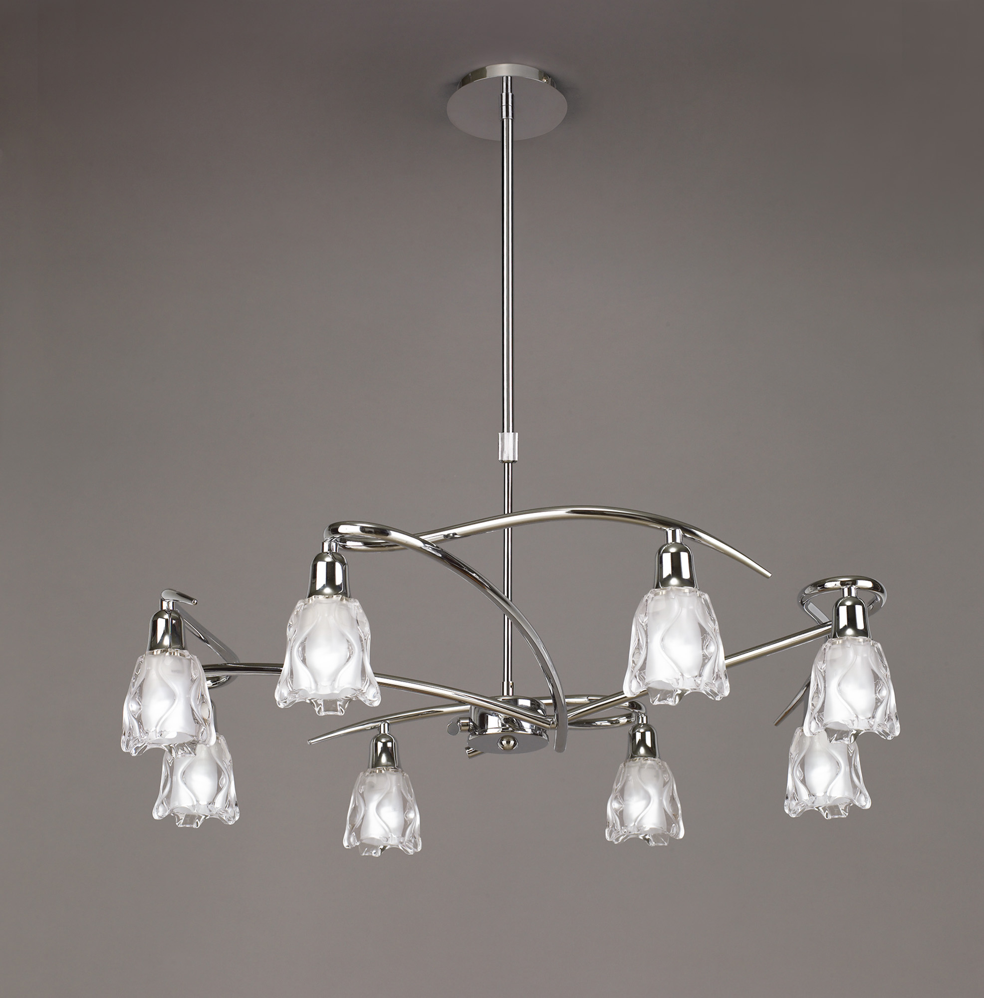 Amel Polished Chrome Ceiling Lights Mantra Multi Arm Fittings